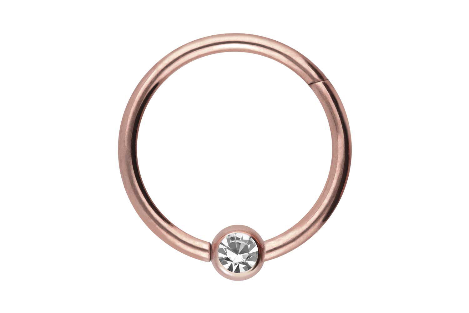 Titan Segmentring Clicker Piercing KRISTALL